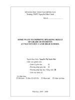 skkn some  ways  to  improve  speaking  skills  of  grade  10  students  at nguyen huu canh high school 