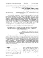 Đánh giá tình hình giải quyết khiếu nại, tố cáo và tranh chấp đất đai tại huyện Cam Lộ, tỉnh Quảng Trị
