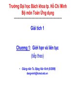 Bài giảng Giải tích 1: Chương 2 - ĐH Bách Khoa Tp.HCM