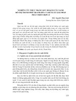 Nghiên cứu thực trạng quy hoạch cây xanh đô thị thành phố Thanh Hóa và đề xuất giải pháp phát triển hợp lý