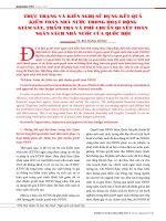 Thực trạng và kiến nghị sử dụng kết quả kiểm toán nhà nước trong hoạt động giám sát, thẩm tra và phê chuẩn quyết đoán ngân sách nhà nước của Quốc hội