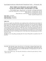 Phát triển sản phẩm du lịch cộng đồng tại huyện Phong Điền, thành phố Cần Thơ