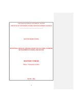 Potential, reality and solutions to cultural tourism developing in dong anh, hanoi  tiềm năng, thực trạng và giải pháp phát triển du lịch văn hóa huyện đông anh, hà nội  luận văn ths  khu vực học  60 31 60 