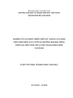 NGHIÊN cứu sự PHÁT TRIỂN THỂ lực CHUNG của SINH VIÊN năm NHẤT (lứa TUỔI 19) TRƯỜNG đại học ĐỒNG THÁP SAU một năm tập LUYỆN NGOẠI KHÓA môn VOVINAM