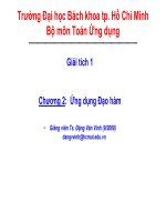 Bài giảng Giải tích 1: Chương 2.2 - ĐH Bách Khoa Tp.HCM