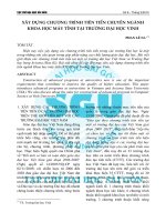 Xây dựng chương trình tiên tiến chuyên ngành khoa học máy tính tại trường Đại học Vinh