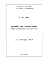 Phát triển dịch vụ logistics của tổng công ty hàng hải việt nam 