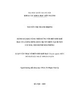 Đánh giá khả năng thích ứng với biến đổi khí hậu của cộng đồng dân cư ven biển huyện cát hải, thành phố hải phòng 