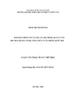 Đảm bảo thông tin tư liệu của hệ thống quản lý tin học hóa hồ sơ cán bộ, công chức ở văn phòng quốc hội 