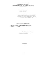 Nghiên cứu ứng dụng các biện pháp kỹ thuật để bảo quản tài liệu giấy tại các trung tâm lưu trữ quốc gia 
