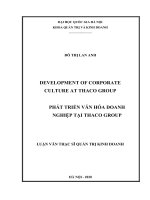 Development of corporate culture at thaco group   phát triển văn hóa doanh nghiệp tại THACO group 