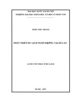 Phát triển du lịch nghỉ dưỡng tại đà lạt 