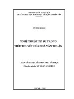 Nghệ thuật tự sự trong tiểu thuyết của nhà văn thuận   