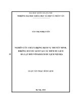 Nghiên cứu chất lượng dịch vụ thuyết minh, hướng dẫn du lịch tại các điểm du lịch ở đà lạt đối với khách du lịch nội địa 