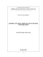 Nghiên cứu phát triển du lịch văn hóa tỉnh điện biên   