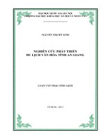 Nghiên cứu phát triển du lịch văn hóa tỉnh an giang   học 