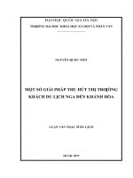 Một số giải pháp thu hút thị trường khách du lịch nga đến khánh hòa 