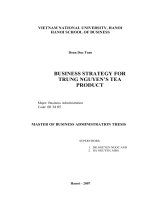 Business strategy for trung nguyens tea product  