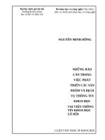 Những rào cản trong việc phát triển các sản phẩm và dịch vụ thông tin khoa học tại viện thông tin khoa học xã hội   
