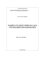 Nghiên cứu phát triển du lịch văn hóa biển đảo khánh hòa    