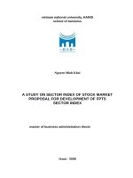 A study on sector index of stock market proposal for development of FPTS sector index  