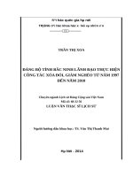 Đảng bộ tỉnh bắc ninh lãnh đạo thực hiện công tác xóa đói, giảm nghèo từ 1997 2010  002 