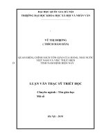 Quan điểm, chính sách tôn giáo của đảng, nhà nước việt nam và thực hiện chính sách này ở tỉnh nam định hiện nay   