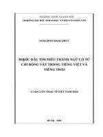 Bước đầu tìm hiểu thành ngữ có từ chỉ động vật trong tiếng việt và tiếng thái   