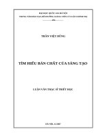 Tìm hiểu bản chất của sáng tạo 