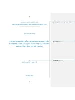 Xây dựng phẩm chất chính trị cho học viên cảnh sát vũ trang (qua khảo sát tại trường trung cấp cảnh sát vũ trang) 