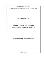 Vấn đề xâm hại trẻ em trên truyền hình việt nam hiện nay 