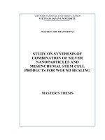 Study on synthesis of combination of silver nanoparticles and mesenchymal stem cell products for wound healing 