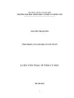 Tâm trạng của cha mẹ có con tự kỷ   