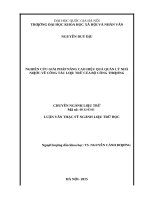 Nghiên cứu giải pháp nâng cao hiệu quả quản lý nhà nước về công tác lưu trữ của bộ công thương 