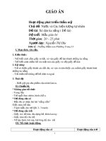 Giáo án Mầm non - Hoạt động phát triển thẩm mỹ: Xé dán tia nắng