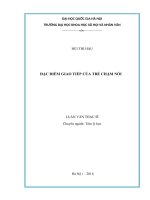 Đặc điểm giao tiếp của trẻ chậm nói 