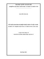 Văn hóa doanh nghiệp nhật bản ở việt nam (nghiên cứu trường hợp công ty TNHH FUJITSU việt nam) 