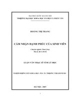 Cảm nhận hạnh phúc của sinh viên 