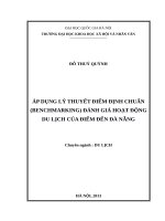 Áp dụng lý thuyết điểm định chuẩn (benchmarking) đánh giá hoạt động du lịch của điểm đến đà nẵng   