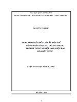 Xu hướng biến đổi cơ cấu đội ngũ công nhân tỉnh hải dương trong thời kỳ cụng nghiệp hóa, hiện đại hóa đất nước  