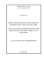 Nâng cao vai trò của marketing mạng xã hội trong lĩnh vực ngân hàng nghiên cứu cụ thể tại BIDV 