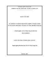 Sự chỉ đạo của đảng bộ huyện lương tài (bắc ninh) về xây dựng đời sống văn hóa từ năm 1998 đến năm 2013 