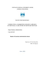 Triển khai chiến lược marketing online tại thị trường việt nam, ứng dụng trong công ty cổ phần hàng không jetstar vietnam   