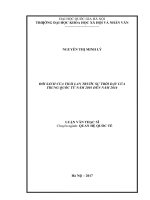 Đối sách của thái lan trước sự trỗi dậy của trung quốc từ năm 2001 đến năm 2016   