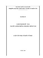 Cạnh tranh mỹ   nga tại mỹ latinh những năm đầu thế kỷ XXI 