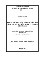Đảng bộ tỉnh bắc ninh lãnh đạo thực hiện công tác xóa đói, giảm nghèo từ 1997 2010  001 