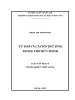 Tứ thơ và cái tôi trữ tình trong thơ hữu thỉnh 