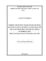 Chương trình phát thanh dành cho đồng bào việt nam ở xa tổ quốc của đài tiếng nói việt nam trong bối cảnh truyền thông đa phương tiện  