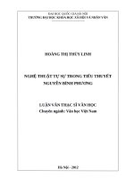 Nghệ thuật tự sự trong tiểu thuyết nguyễn bình phương   