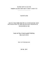 Quản lý nhà nước đối với các cơ sở giáo dục mần non ngoài công lập trên địa bàn quận thanh xuân thành phố hà nội 